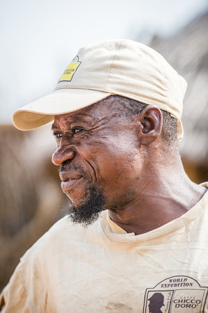 ACCRA, GHANA - MARCH 6, 2012: Unidentified Ghanaian man with a beard in the street in Ghana. People of Ghana suffer of poverty due to the unstable economic situationのeditorial素材