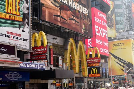 NEW YORK, USA - SEP 16, 2017: Mc Donald's Restaurant, Manhattan, New York City, United States of Americaのeditorial素材