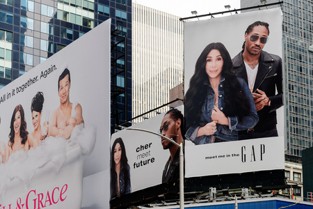 NEW YORK, USA - SEP 16, 2017: Commercials of Manhattan, New York City, United States of Americaのeditorial素材