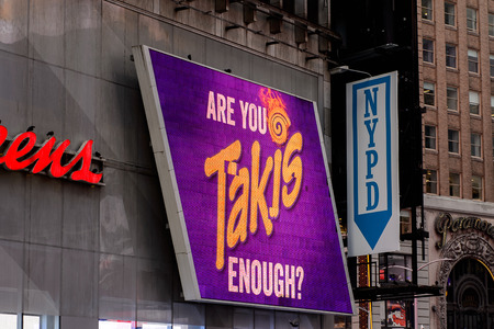 NEW YORK, USA - SEP 16, 2017: Takis, Manhattan, New York City, United States of America