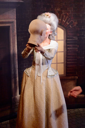 VIENNA, AUSTRIA - OCT 4, 2017: Madame Tussauds herself at the wax museum in Vienna.のeditorial素材