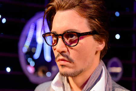 VIENNA, AUSTRIA - OCT 4, 2017: Johnny Depp, American actor, Madame Tussauds wax museum in Vienna.のeditorial素材