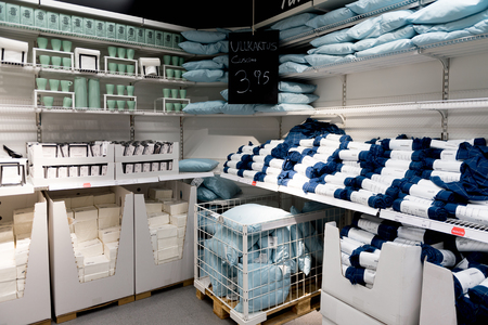 LUGANO, SWITZERLAND -NOV 4, 2017: Interior of the IKEA shop in Lugano, Switzerland. The company was found in Sweden in 1943のeditorial素材