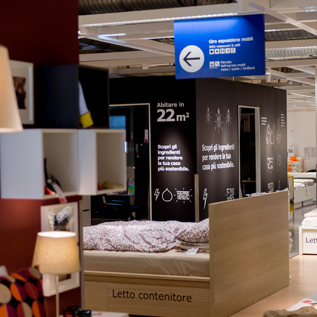 LUGANO, SWITZERLAND -NOV 4, 2017: Interior of the IKEA shop in Lugano, Switzerland. The company was found in Sweden in 1943のeditorial素材