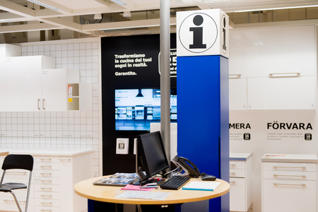 LUGANO, SWITZERLAND -NOV 4, 2017: Interior of the IKEA shop in Lugano, Switzerland. The company was found in Sweden in 1943のeditorial素材