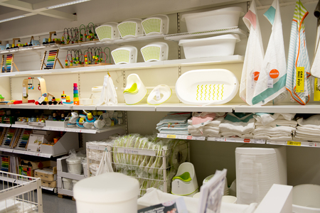 LUGANO, SWITZERLAND -NOV 4, 2017: Interior of the IKEA shop in Lugano, Switzerland. The company was found in Sweden in 1943のeditorial素材