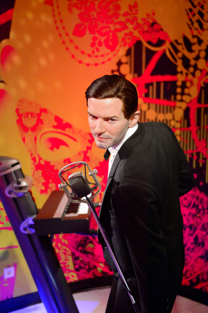 VIENNA, AUSTRIA - OCT 4, 2017: Falco, singer, Madame Tussauds wax museum in Vienna.のeditorial素材
