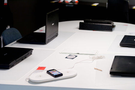 LUGANO, SWITZERLAND -NOV 4, 2017: Laptops in the IKEA shop in Lugano, Switzerland. The company was found in Sweden in 1943のeditorial素材