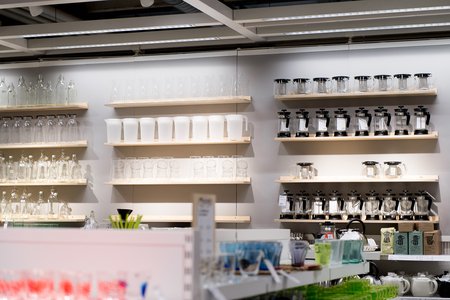 LUGANO, SWITZERLAND -NOV 4, 2017: Interior of the IKEA shop in Lugano, Switzerland. The company was found in Sweden in 1943のeditorial素材