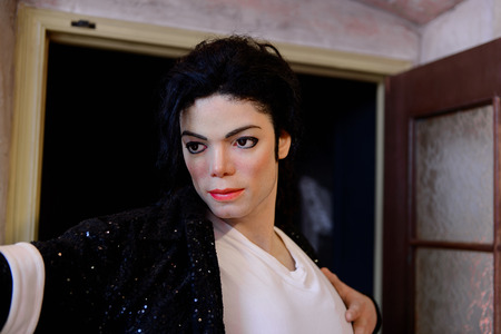 VIENNA, AUSTRIA - OCT 4, 2017: Michael Jackson, American pop singer, Madame Tussauds wax museum in Vienna.のeditorial素材