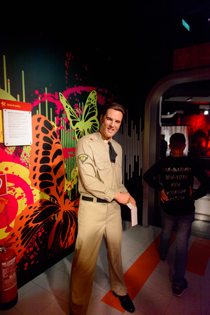 VIENNA, AUSTRIA - OCT 4, 2017: Elvis Prestley, Madame Tussauds wax museum in Vienna.のeditorial素材