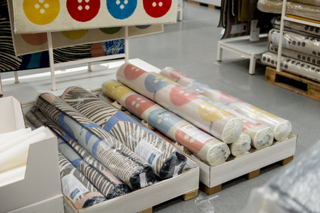 LUGANO, SWITZERLAND -NOV 4, 2017: Interior of the IKEA shop in Lugano, Switzerland. The company was found in Sweden in 1943のeditorial素材