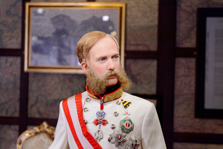 VIENNA, AUSTRIA - OCT 4, 2017: Franz Joseph I,  Emperor of Austria and King of Hungary, King of Bohemia, Madame Tussauds wax museum in Vienna.のeditorial素材