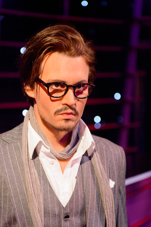 VIENNA, AUSTRIA - OCT 4, 2017: Johnny Depp, American actor, Madame Tussauds wax museum in Vienna.