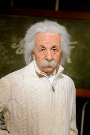 VIENNA, AUSTRIA - OCT 4, 2017:  Albert Einstein, theoretical physicist, Madame Tussauds wax museum in Vienna.のeditorial素材