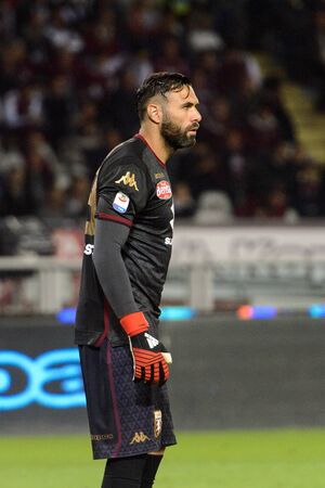 TURIN, ITALY - OCT 6, 2018: 39 Salvatore Sirigu. Torino - Frosinone. Stadio Olimpico Grande Torino....