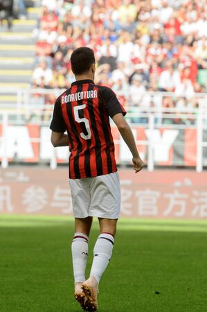 MILAN - OCT 7, 2018: Giacomo Bonaventura. AC Milan - Chievo. San Siro stadium. Serie A.のeditorial素材