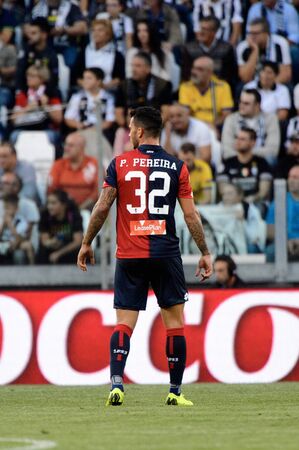 TURIN - OCT 20, 2018: 32 Pedro Pereira. Juventus F.C. - Genoa C.F.C. Alliaz Stadium. Italian league Serie A.のeditorial素材