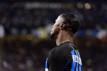 MILAN - OCT 21, 2018: Keita Balde (Inter). FC Internazionale - AC Milan. San Siro stadium. Italian league Serie A.のeditorial素材