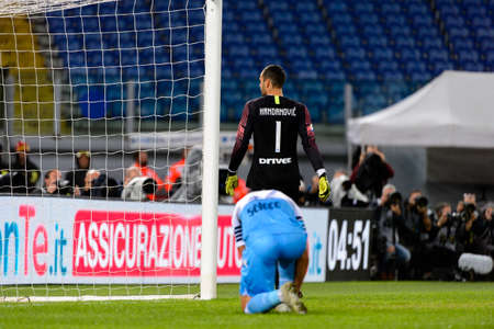 ROME - OCT 29, 2018: Samir Handanovic 1. SS Lazio - FC Internazionale Milano. Serie A TIM. Stadio Olimpico.のeditorial素材