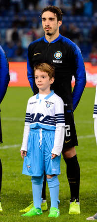 ROME - OCT 29, 2018: Sime Vrsaljko 2 close up portrait. SS Lazio - FC Internazionale Milano. Serie A TIM. Stadio Olimpico.のeditorial素材