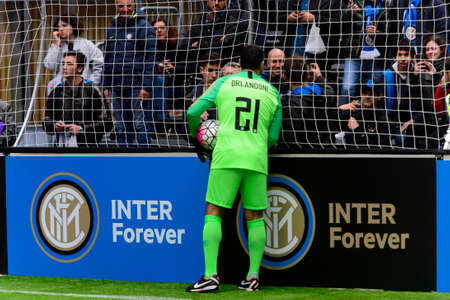 Milan - Nov 6, 2018: Paolo Orlandoni. Friendly match Inter Forever - Barca Legends