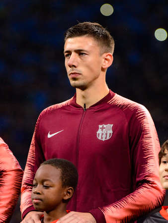 Milan - Nov 6, 2018:  Clement Lenglet. FC Internazionale - FC Barcelona. UEFA Champions League. Matchday 4. San Siro stadium.のeditorial素材
