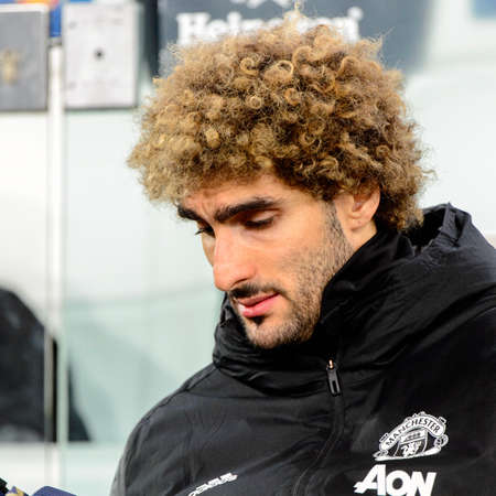 Turin - Nov 7, 2018: Marouane Fellaini 27 in substitutions. Juventus - Manchester United. UEFA Champions League. Matchday 4. Allianz stadium.のeditorial素材