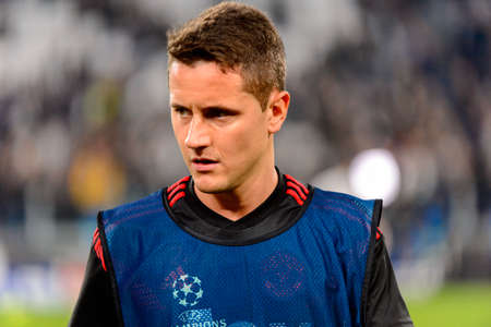Turin - Nov 7, 2018: Nemanja Matic 31 portrait. Juventus - Manchester United. UEFA Champions League. Matchday 4. Allianz stadium.のeditorial素材