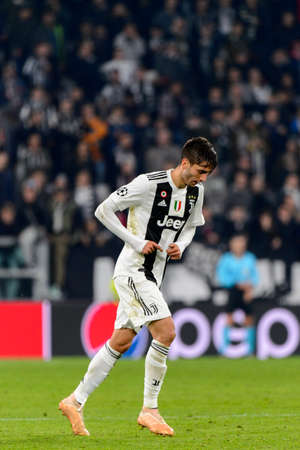 Turin - Nov 7, 2018: Rodrigo Bentancur 30 . Juventus - Manchester United. UEFA Champions League. Matchday 4. Allianz stadium.のeditorial素材