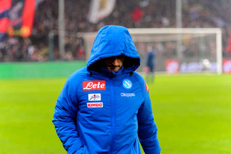 GENOVA - NOV 10, 2018:  Dries Mertens 14 portrait. C.F.C Genoa - SSC Napoli. Calcio Serie A TIM. Stadium Luigi Ferraris.のeditorial素材