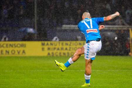 GENOVA - NOV 10, 2018: Marek Hamsik 17.  C.F.C Genoa - SSC Napoli. Calcio Serie A TIM. Stadium Luigi Ferraris.のeditorial素材