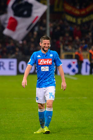 GENOVA - NOV 10, 2018:  Dries Mertens 14. C.F.C Genoa - SSC Napoli. Calcio Serie A TIM. Stadium Luigi Ferraris.のeditorial素材