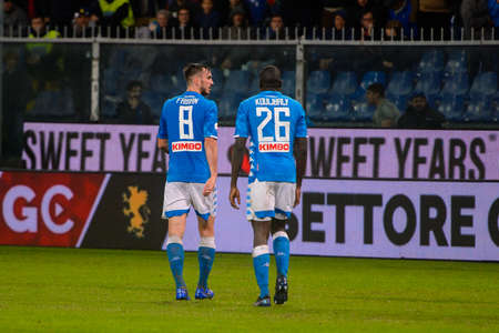 GENOVA - NOV 10, 2018: Raul Albiol 33.   C.F.C Genoa - SSC Napoli. Calcio Serie A TIM. Stadium Luigi Ferraris.のeditorial素材