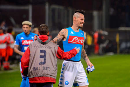 GENOVA - NOV 10, 2018: Marek Hamsik 17.  C.F.C Genoa - SSC Napoli. Calcio Serie A TIM. Stadium Luigi Ferraris.のeditorial素材