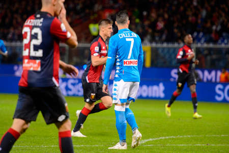 GENOVA - NOV 10, 2018: Jose Callejon 7.  C.F.C Genoa - SSC Napoli. Calcio Serie A TIM. Stadium Luigi Ferraris.のeditorial素材