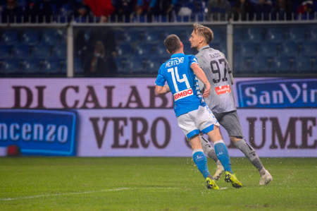 GENOVA - NOV 10, 2018:  Dries Mertens 14. C.F.C Genoa - SSC Napoli. Calcio Serie A TIM. Stadium Luigi Ferraris.のeditorial素材