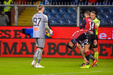 GENOVA - NOV 10, 2018: 97 Ionut Radu.  C.F.C Genoa - SSC Napoli. Calcio Serie A TIM. Stadium Luigi Ferraris.のeditorial素材