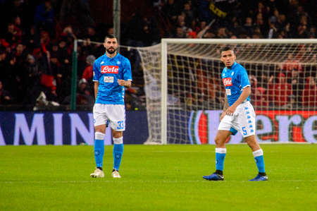 GENOVA - NOV 10, 2018: Raul Albiol 33.   C.F.C Genoa - SSC Napoli. Calcio Serie A TIM. Stadium Luigi Ferraris.のeditorial素材