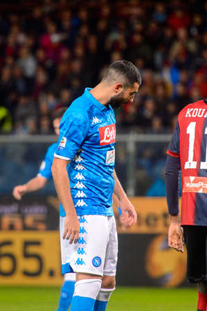 GENOVA - NOV 10, 2018: Raul Albiol 33.   C.F.C Genoa - SSC Napoli. Calcio Serie A TIM. Stadium Luigi Ferraris.のeditorial素材