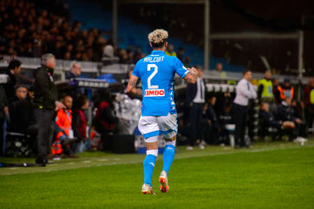 GENOVA - NOV 10, 2018: Kevin Malcuit 2.  C.F.C Genoa - SSC Napoli. Calcio Serie A TIM. Stadium Luigi Ferraris.のeditorial素材