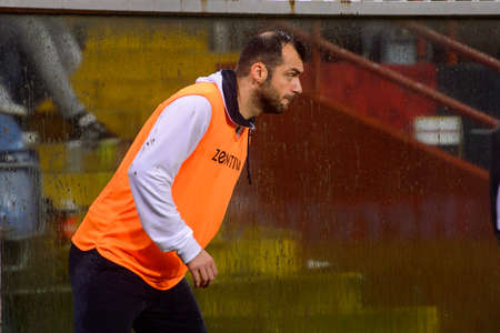 GENOVA - NOV 10, 2018: 19 Goran Pandev.  C.F.C Genoa - SSC Napoli. Calcio Serie A TIM. Stadium Luigi Ferraris.のeditorial素材
