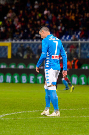 GENOVA - NOV 10, 2018: Jose Callejon 7.  C.F.C Genoa - SSC Napoli. Calcio Serie A TIM. Stadium Luigi Ferraris.のeditorial素材