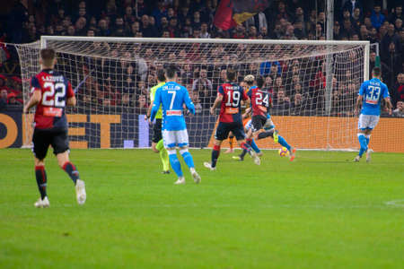 GENOVA - NOV 10, 2018: Jose Callejon 7.  C.F.C Genoa - SSC Napoli. Calcio Serie A TIM. Stadium Luigi Ferraris.のeditorial素材
