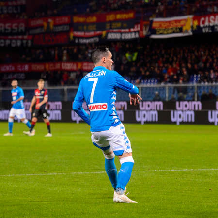 GENOVA - NOV 10, 2018: Jose Callejon 7.  C.F.C Genoa - SSC Napoli. Calcio Serie A TIM. Stadium Luigi Ferraris.のeditorial素材