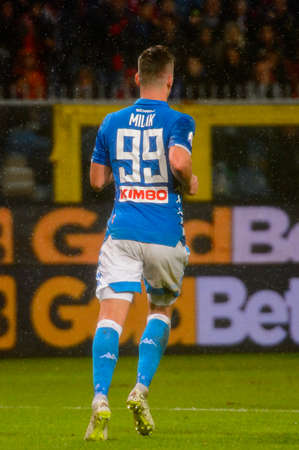 GENOVA - NOV 10, 2018:  Arkadiusz Milik 99. C.F.C Genoa - SSC Napoli. Calcio Serie A TIM. Stadium Luigi Ferraris.のeditorial素材