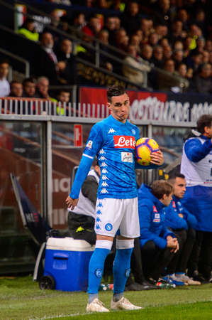 GENOVA - NOV 10, 2018: Jose Callejon 7.  C.F.C Genoa - SSC Napoli. Calcio Serie A TIM. Stadium Luigi Ferraris.のeditorial素材