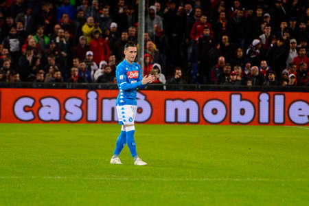 GENOVA - NOV 10, 2018: Jose Callejon 7.  C.F.C Genoa - SSC Napoli. Calcio Serie A TIM. Stadium Luigi Ferraris.のeditorial素材