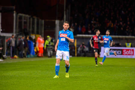GENOVA - NOV 10, 2018:  Dries Mertens 14. C.F.C Genoa - SSC Napoli. Calcio Serie A TIM. Stadium Luigi Ferraris.のeditorial素材