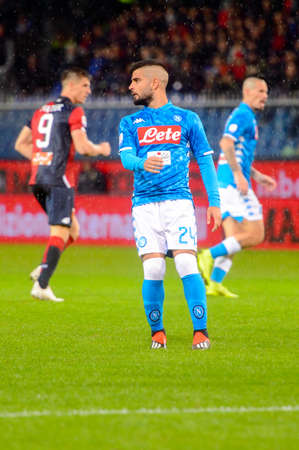 GENOVA - NOV 10, 2018: Lorenzo Insigne 24.  C.F.C Genoa - SSC Napoli. Calcio Serie A TIM. Stadium Luigi Ferraris.のeditorial素材